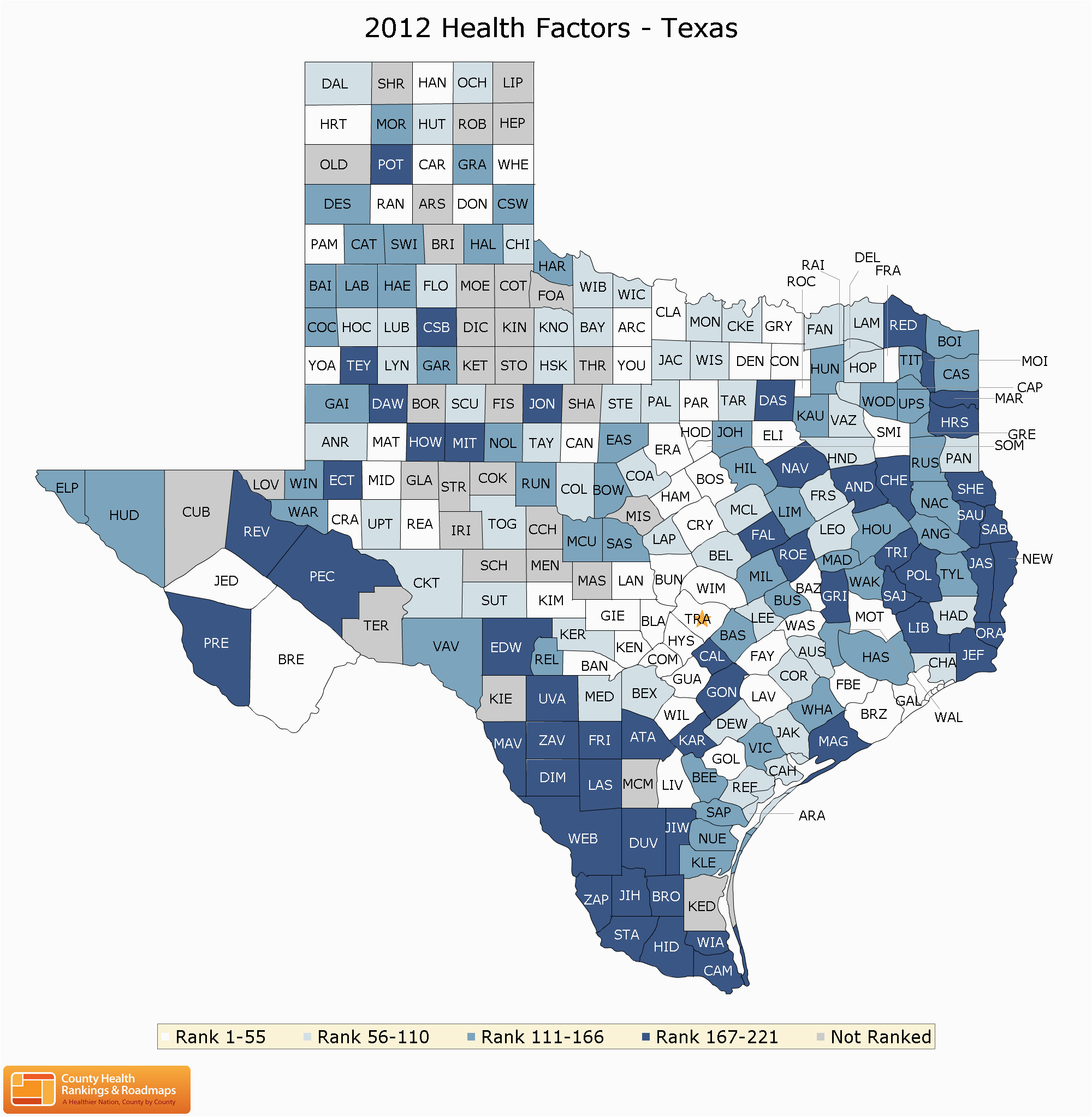 Texas Medical Center Map Texas Rankings Data County Health Rankings Roadmaps Of Texas Medical Center Map 