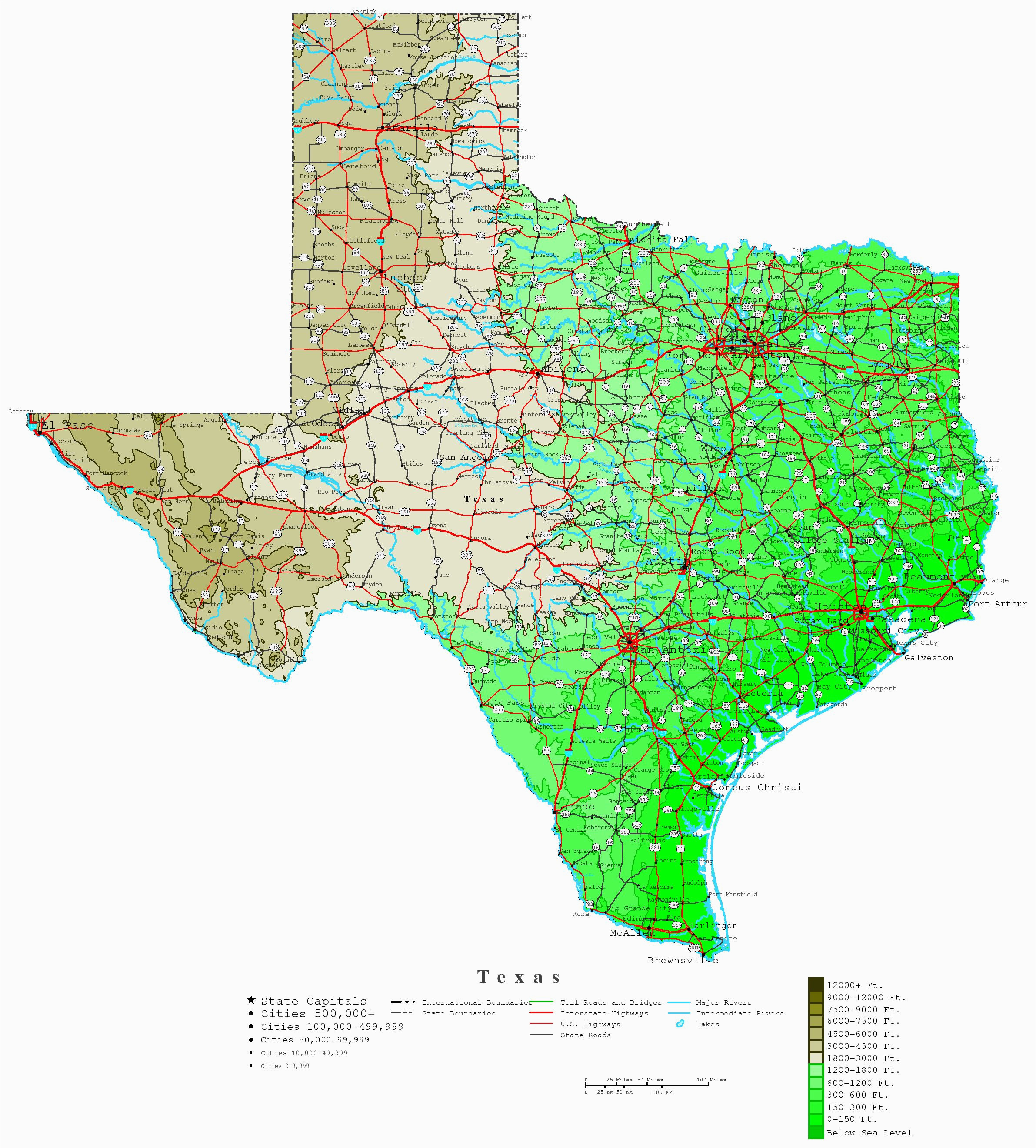 Texas Mileage Chart