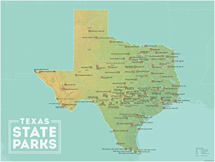 amazon com best maps ever texas state parks map 18x24 poster green
