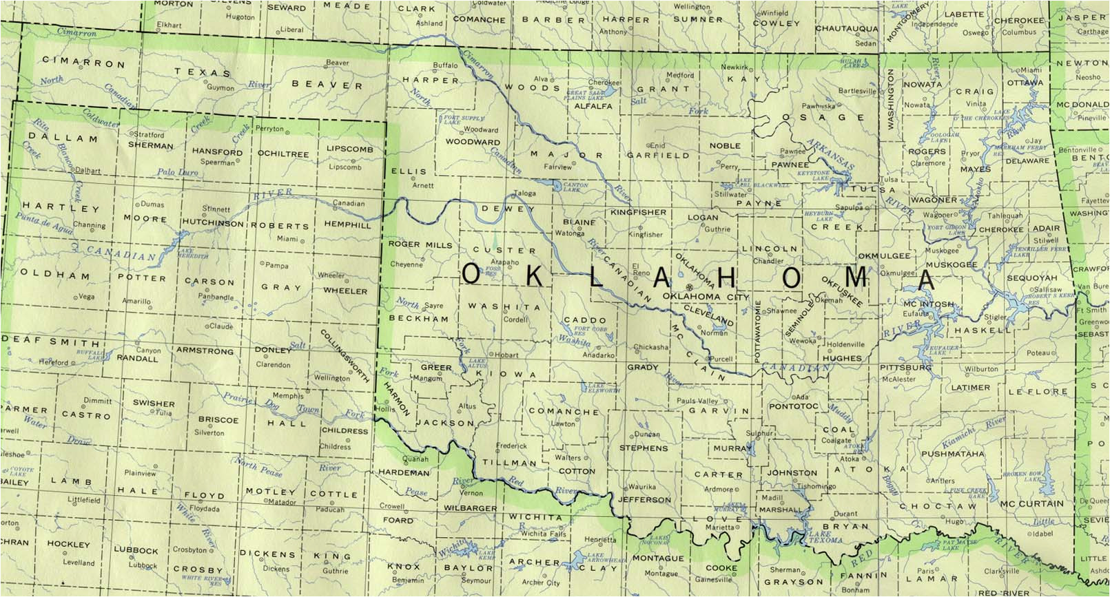 oklahoma maps perry castaa eda map collection ut library online