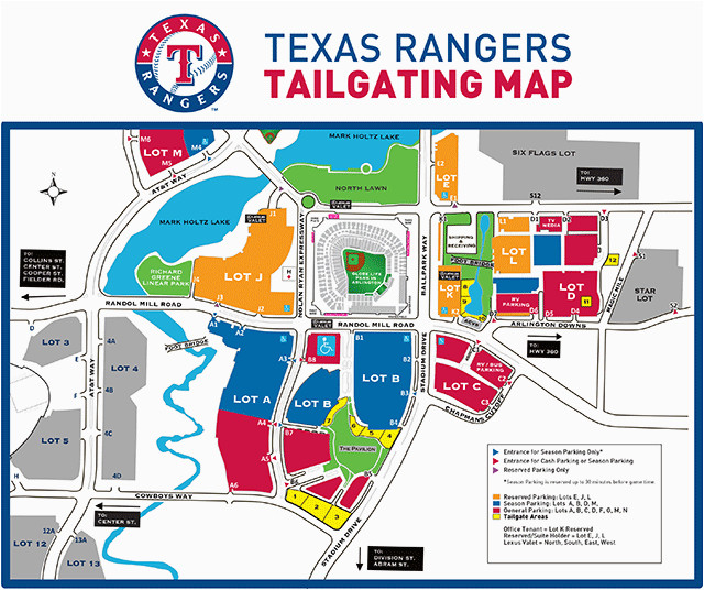 Texas Rangers Parking Lot Map secretmuseum