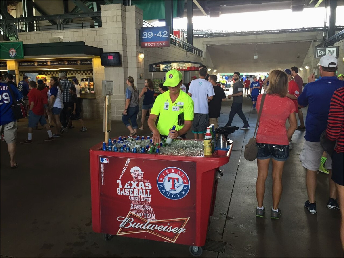 where can i get a beer at globe life park beer at the rangers game