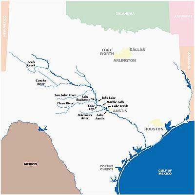 map of colorado river basin texas colorado river map business ideas