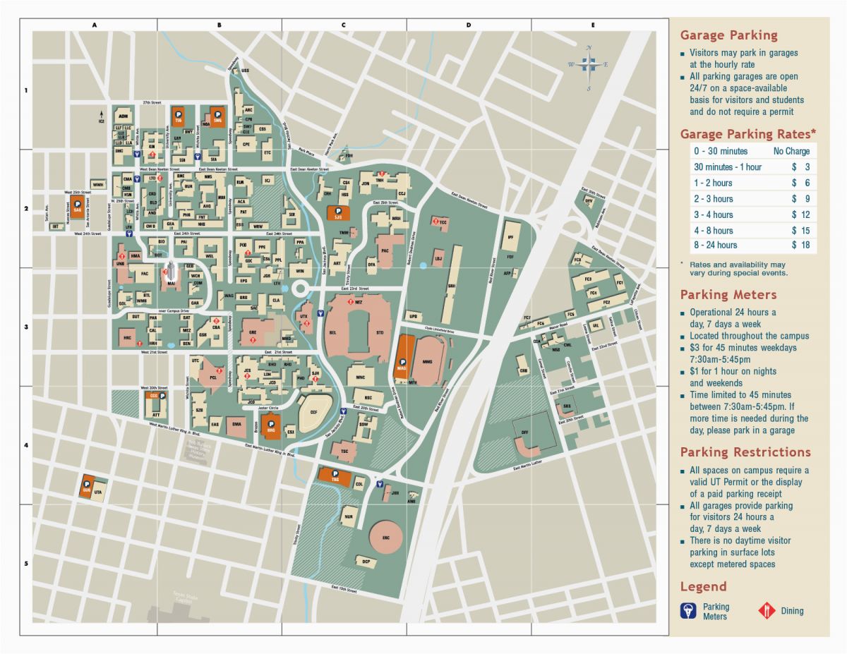 Texas southern University Campus Map University Of Texas at Austin ...