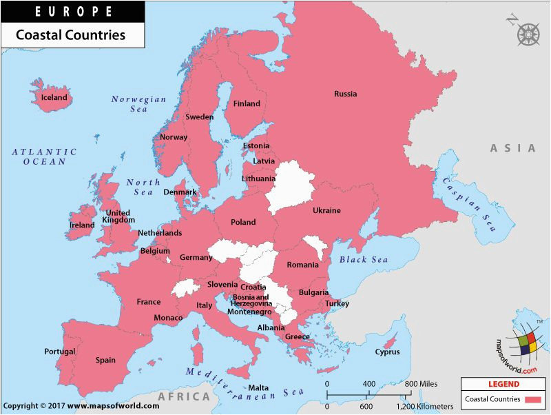 map of coastal countries of europe list of european countries