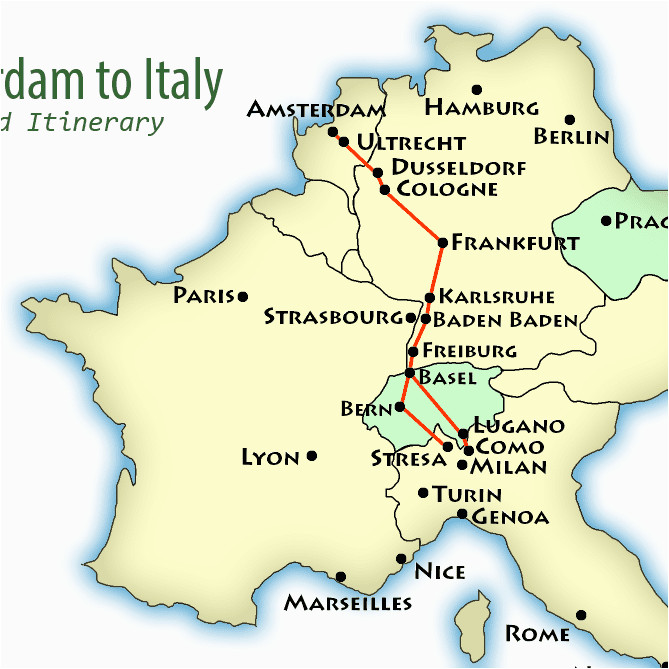 amsterdam to northern italy suggested itinerary