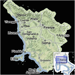 tuscany map map of tuscany italy