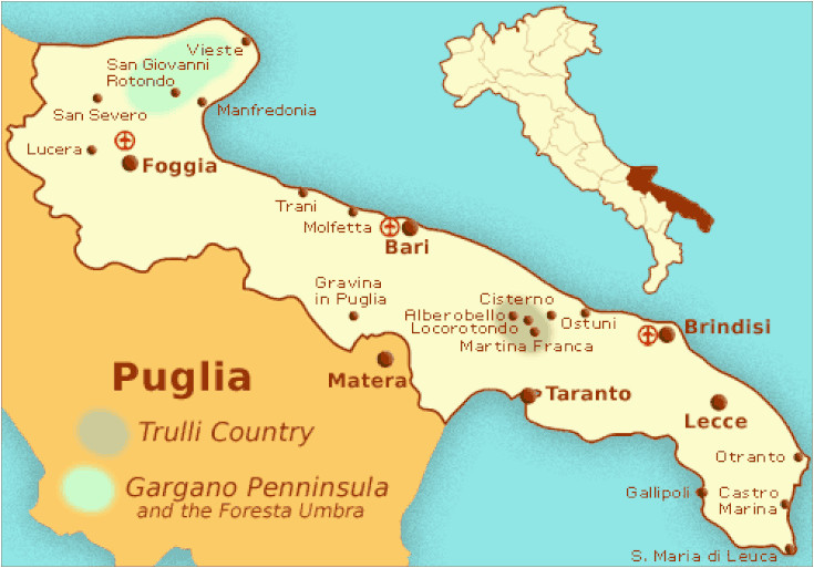 maps and places to see in puglia