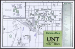 university of north texas campus map 2014 15 side 1 of 2