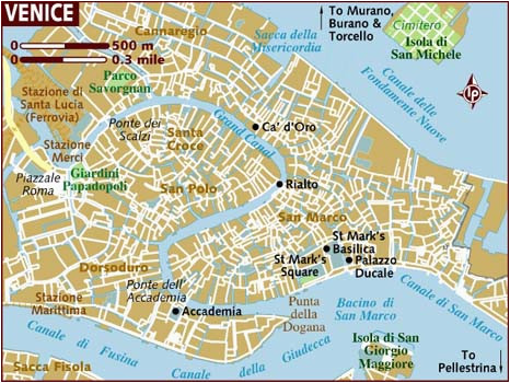 Walking tour Map Of Venice Italy | secretmuseum