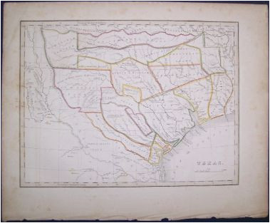 map antique texas first edition of first atlas map of texas as a