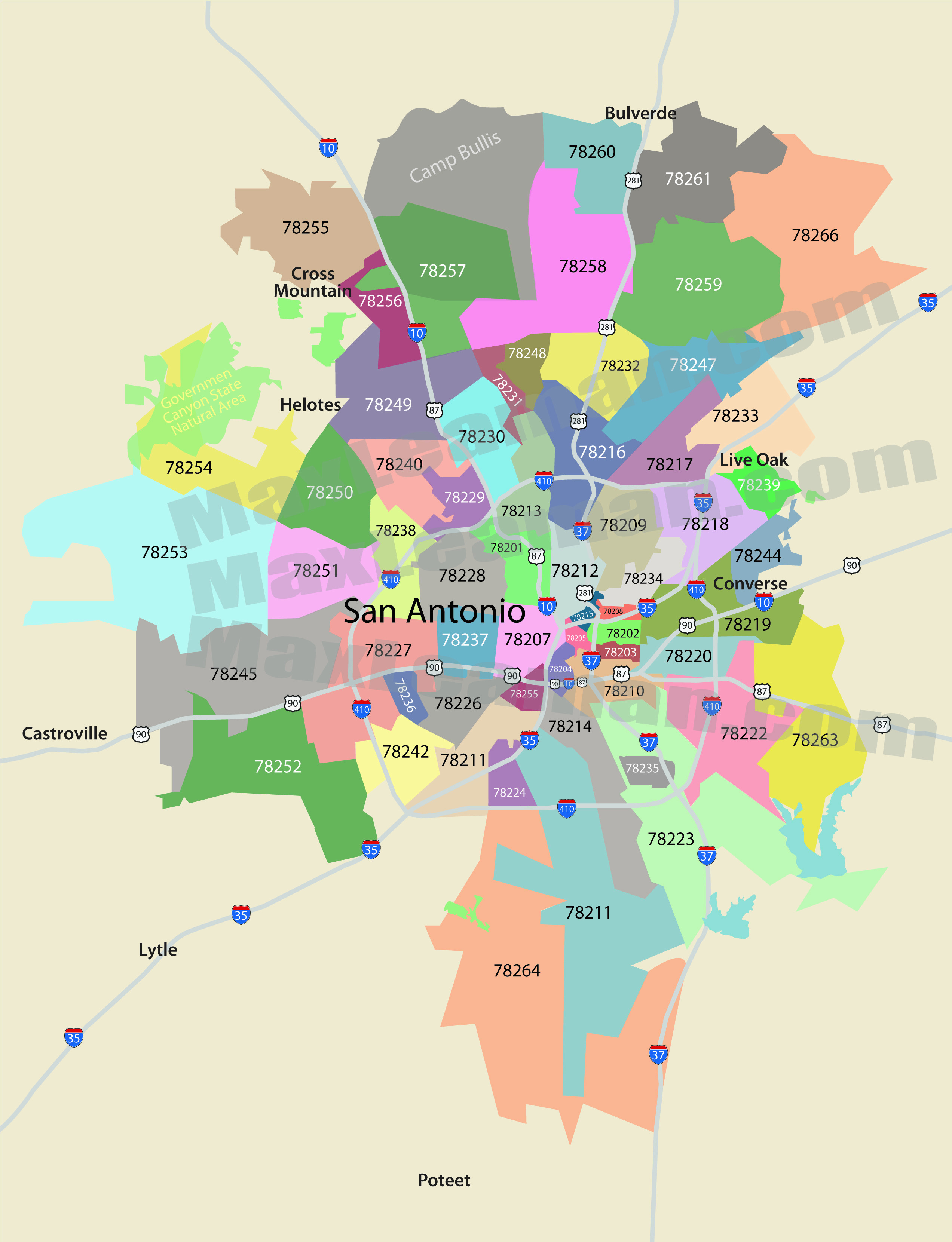 Zip Code Map Of San Antonio Texas Secretmuseum