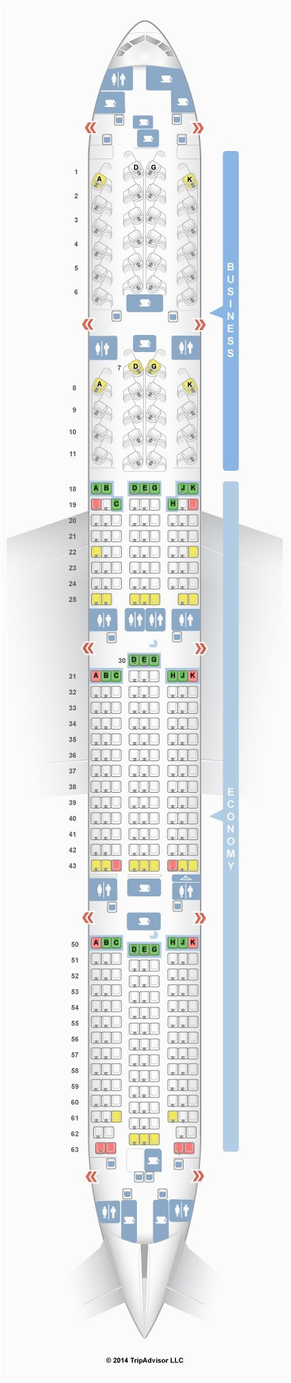 77w seat map seatguru air canada boeing 777 300er 77w two class