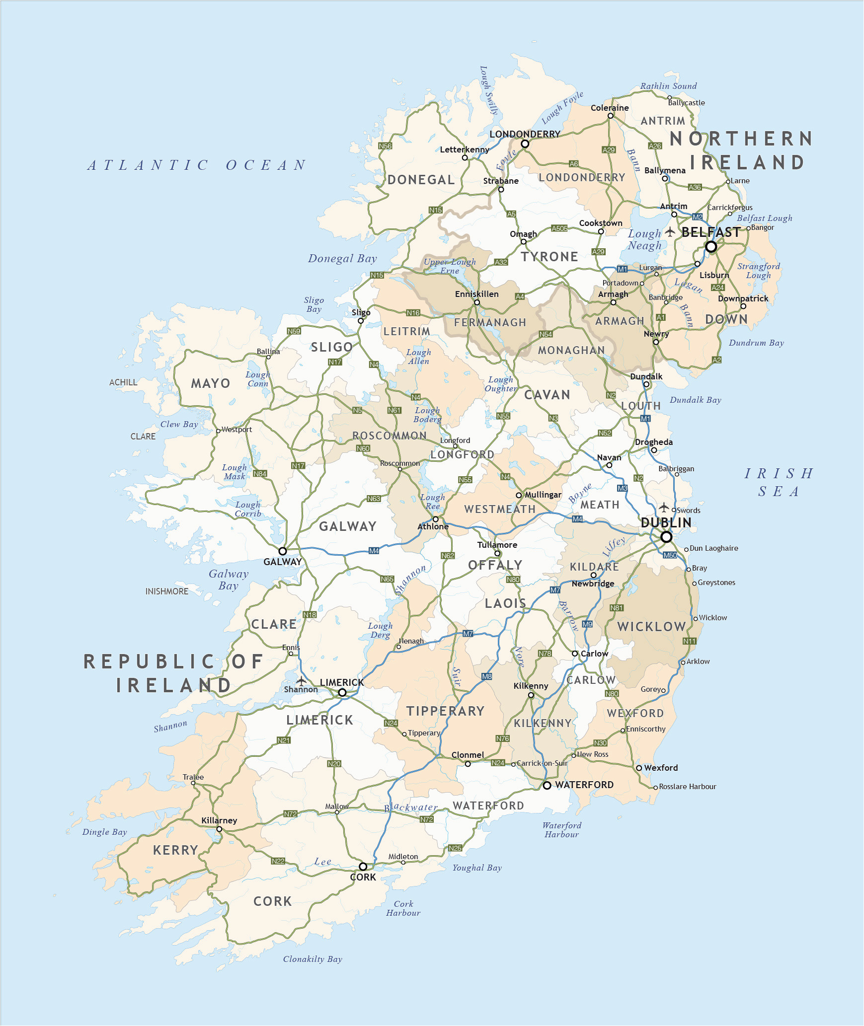 A4 Map Of Ireland secretmuseum