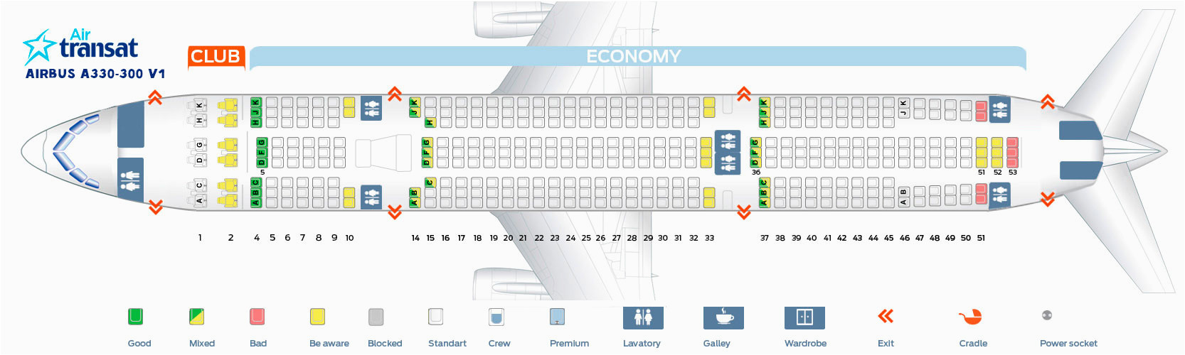 air transat a330 interior