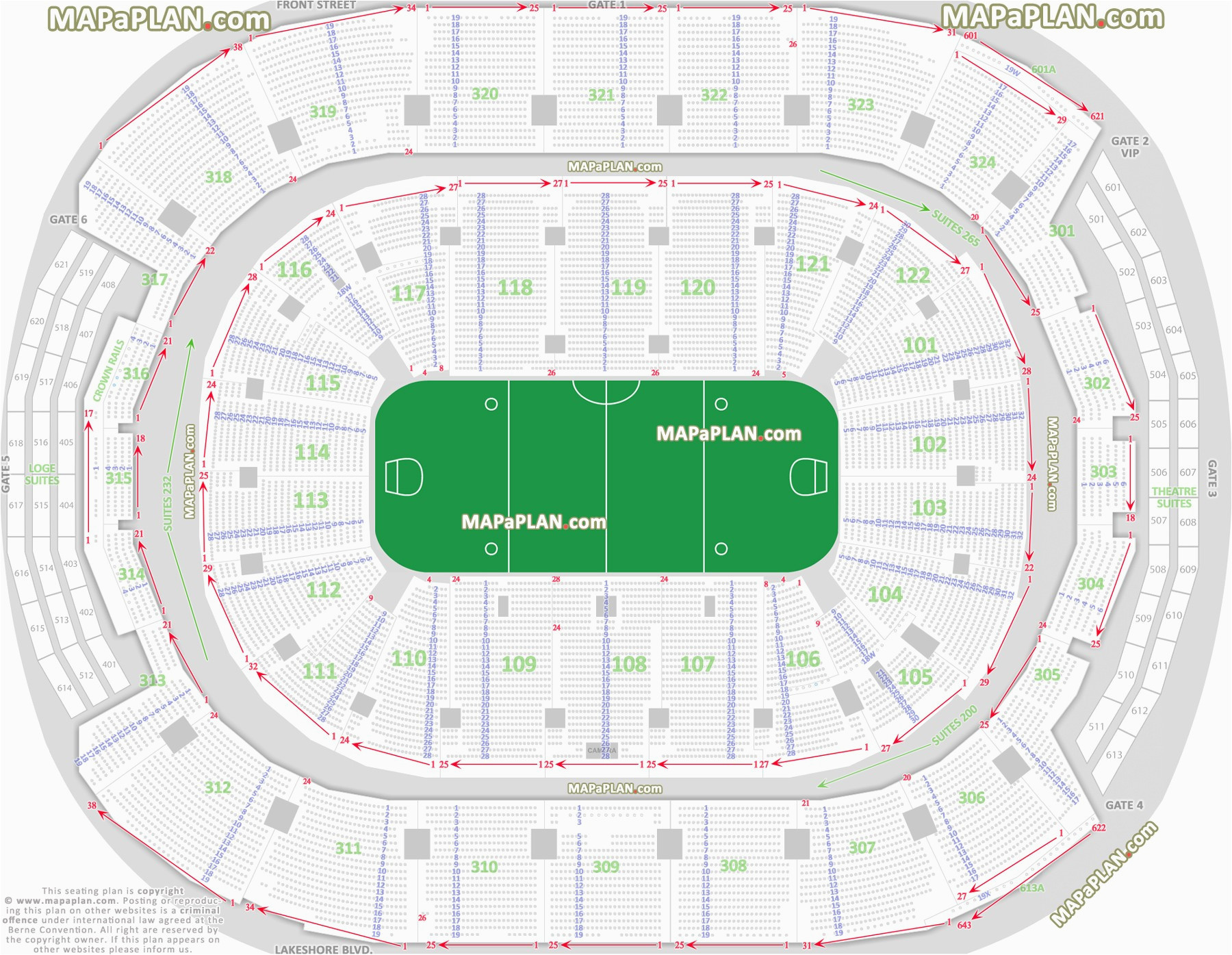 Rogers Centre Seating Chart With Seat Numbers