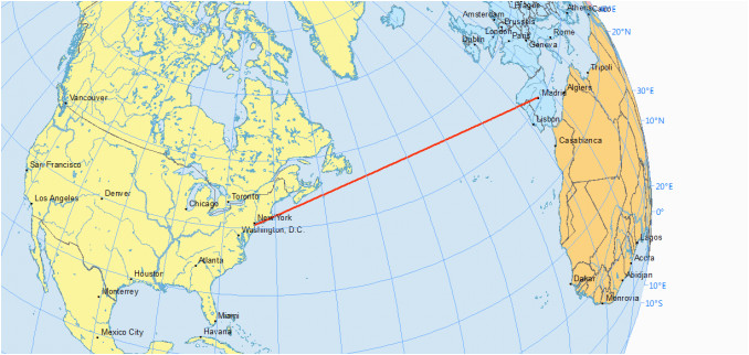 why are great circles the shortest flight path gis geography