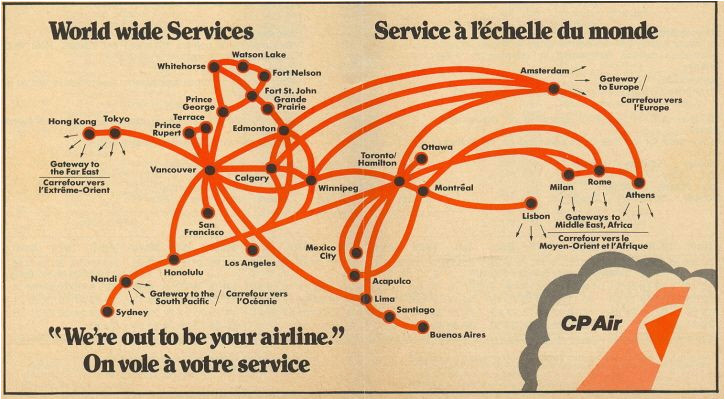 cp air airplanes routes maps timetables flight map pacific