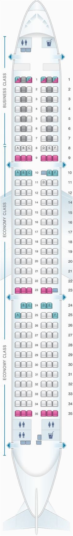 Airbus A321 Jet Seating Chart
