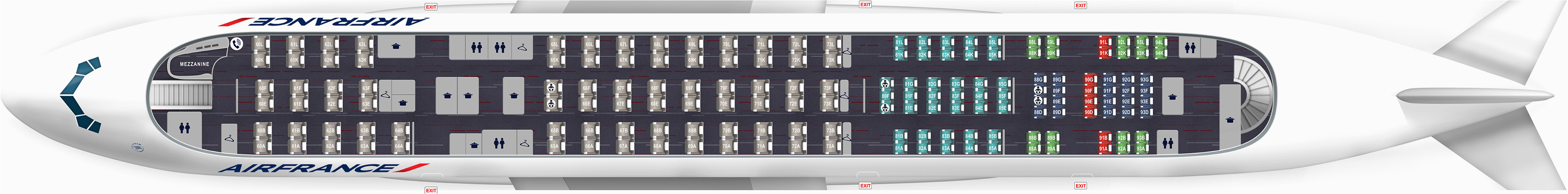 a380 map 516 seats