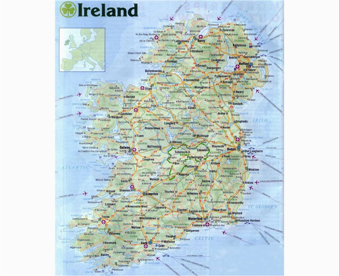 maps of ireland detailed map of ireland in english