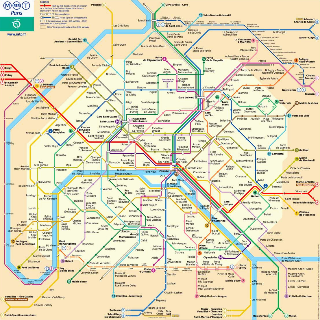 plan der pariser metro paris metroplan metronetz map