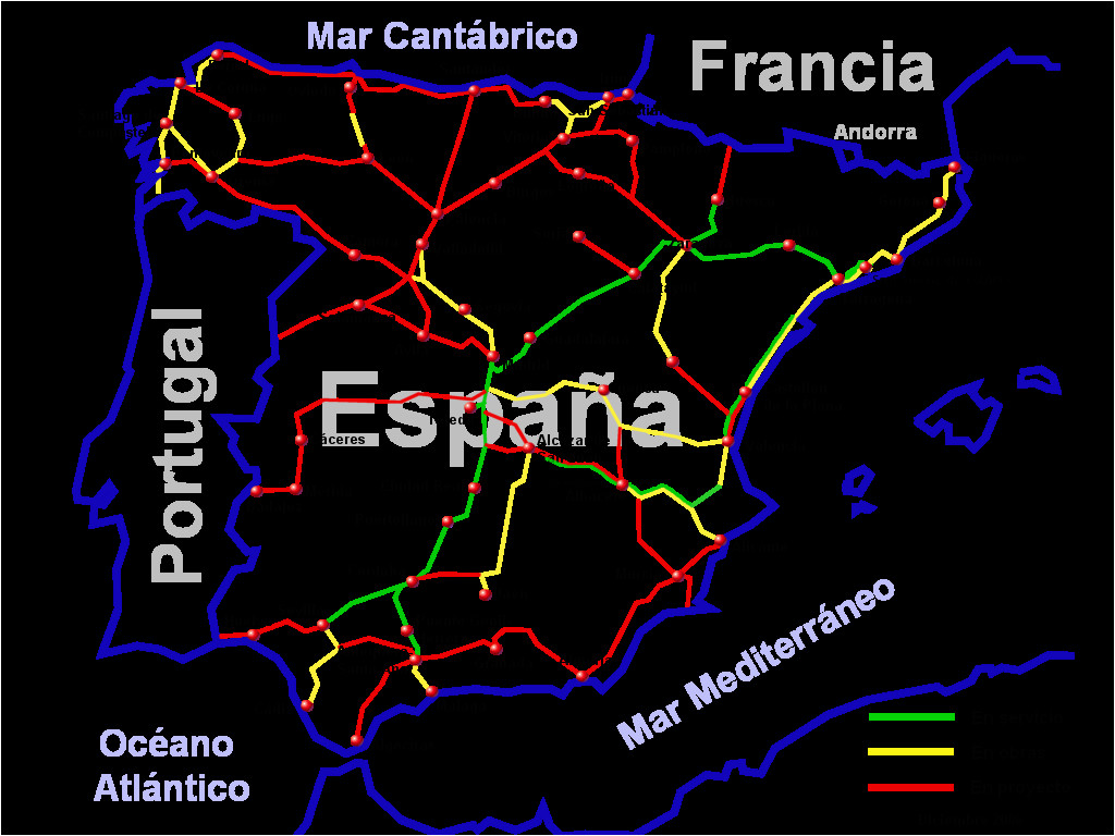 Ave Spain Map File Ave Diciembre2006 Png Wikimedia Commons