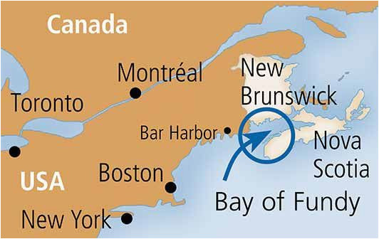 bay of fundy map showing the eastern seaboard new york