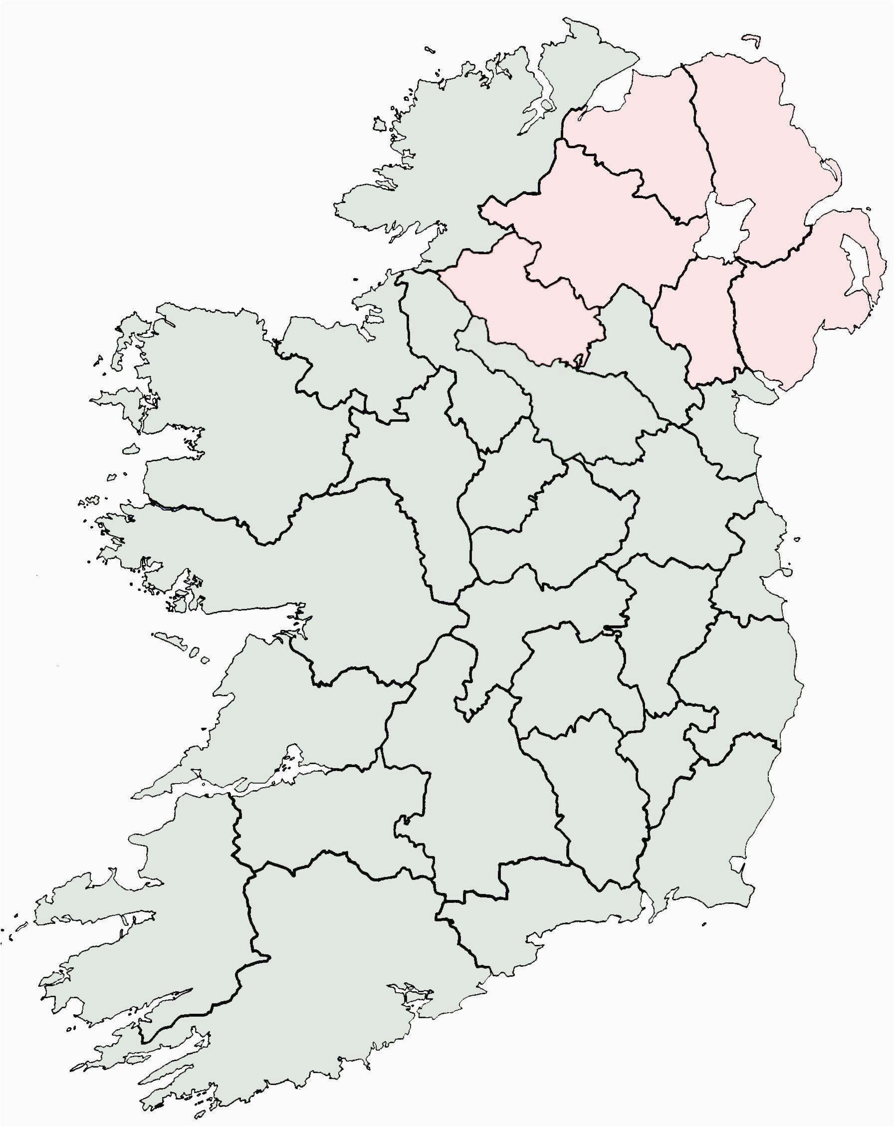 Blank County Map Of Ireland | secretmuseum