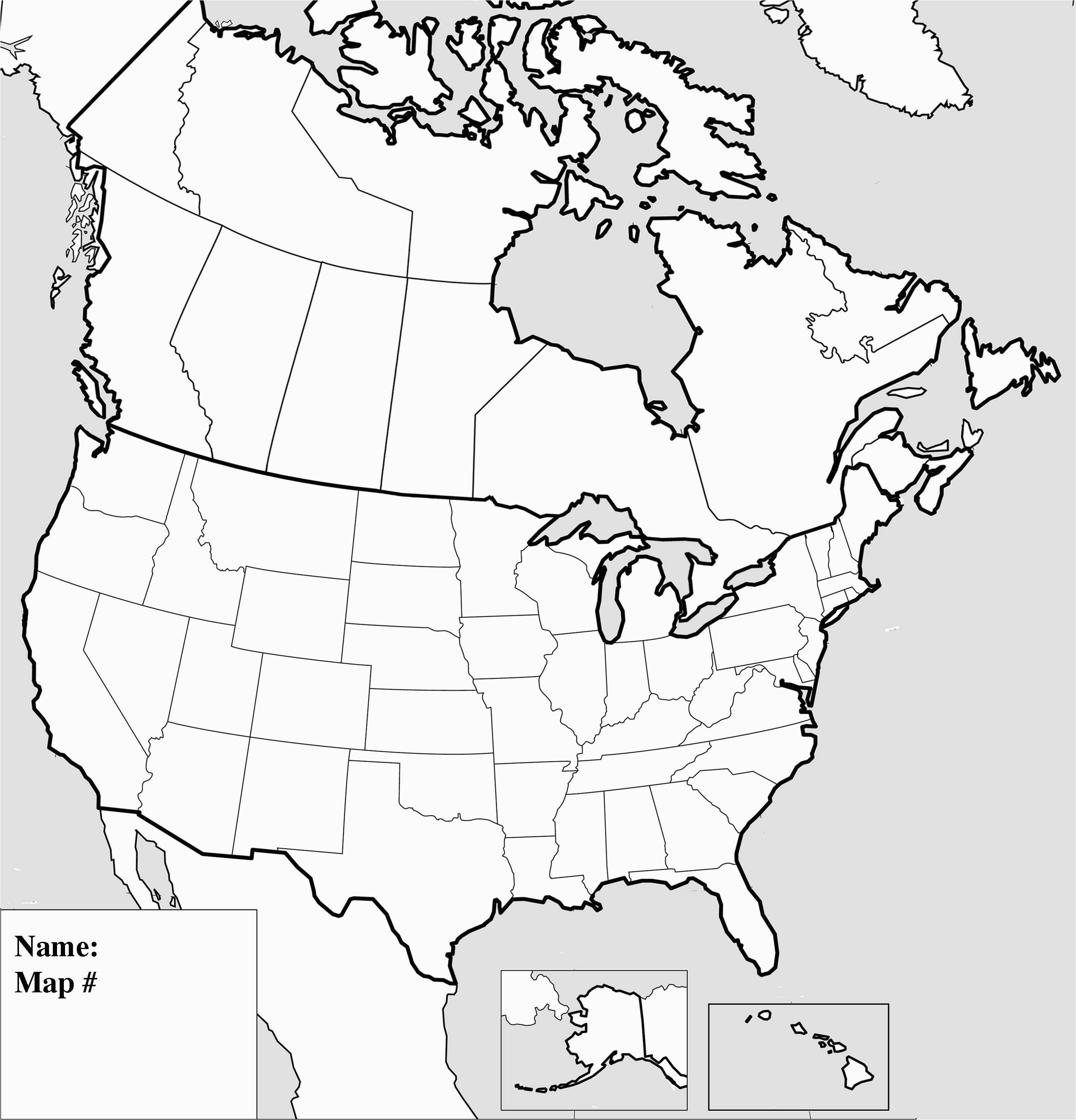 unlabeled us map quiz fresh blank and canada printable