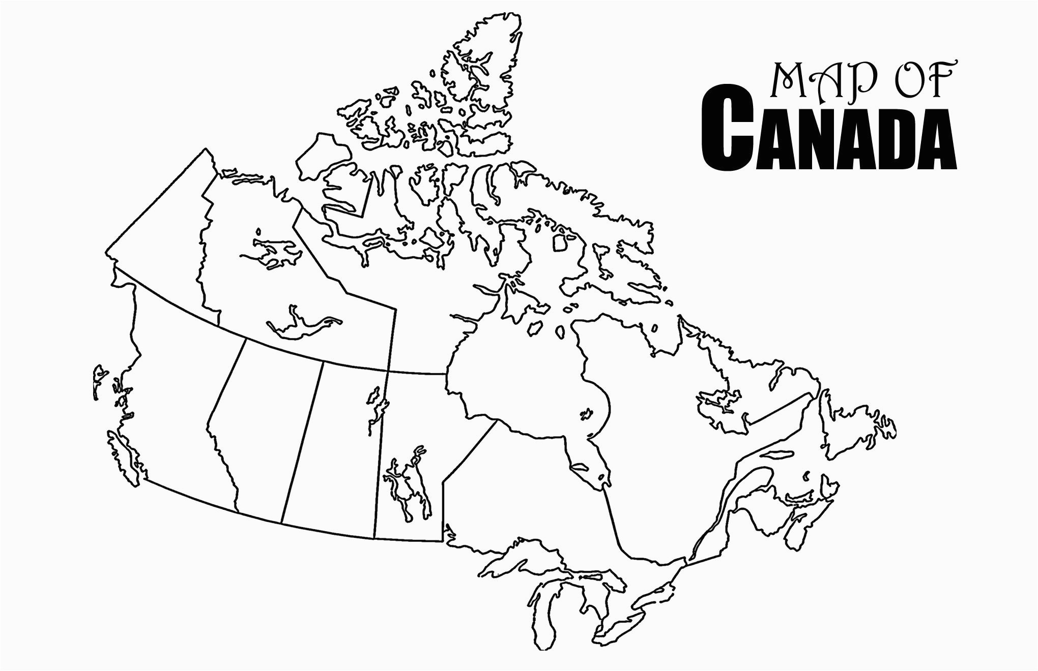 Blank Map Of The Us And Canada Map