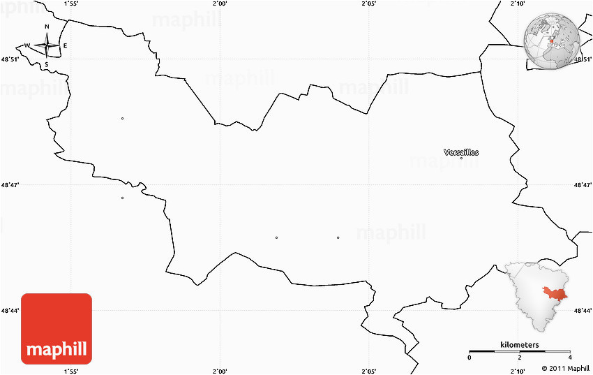 blank simple map of versailles
