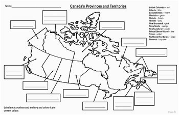maps of canada worksheets teaching resources tpt