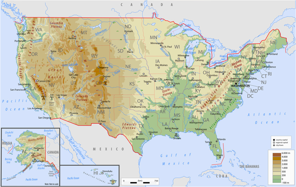 united states map