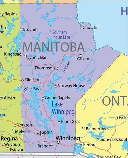 winnipeg manitoba saskatchewan and manitoba canada travel map