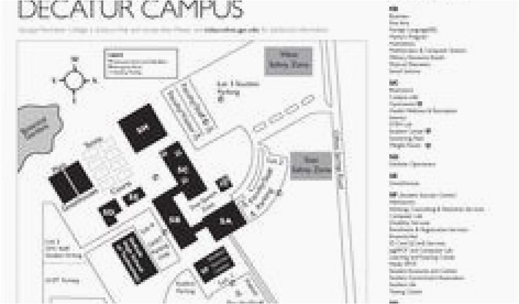 georgia perimeter college decatur campus map 8 best campus