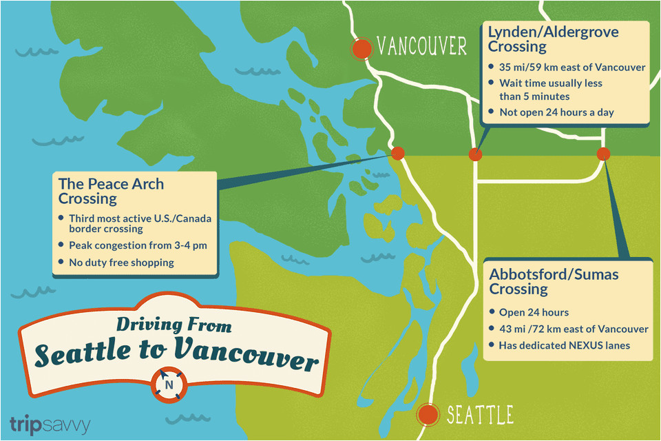 seattle to vancouver canadian border crossing