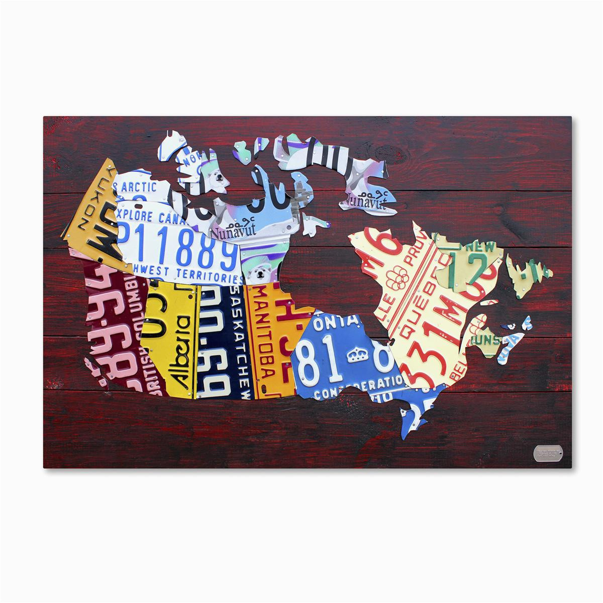 timberlake design turnpike canada license plate map canvas