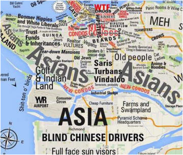 people in vancouver seem to love this racist map of their city