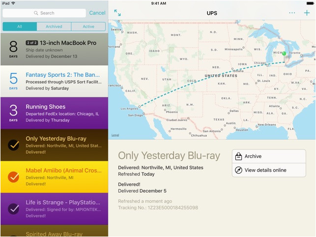 deliveries a package tracker