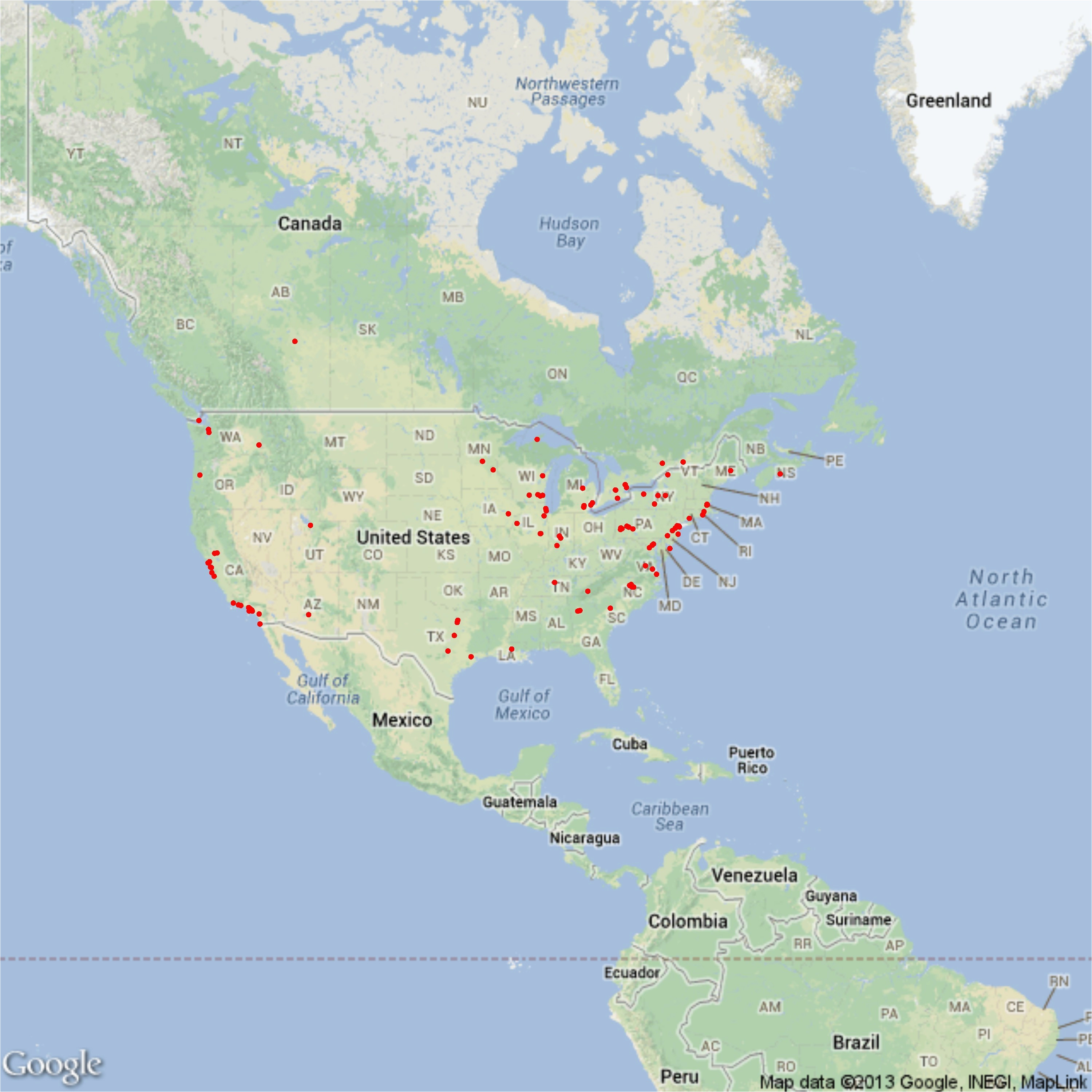 naot canada locations