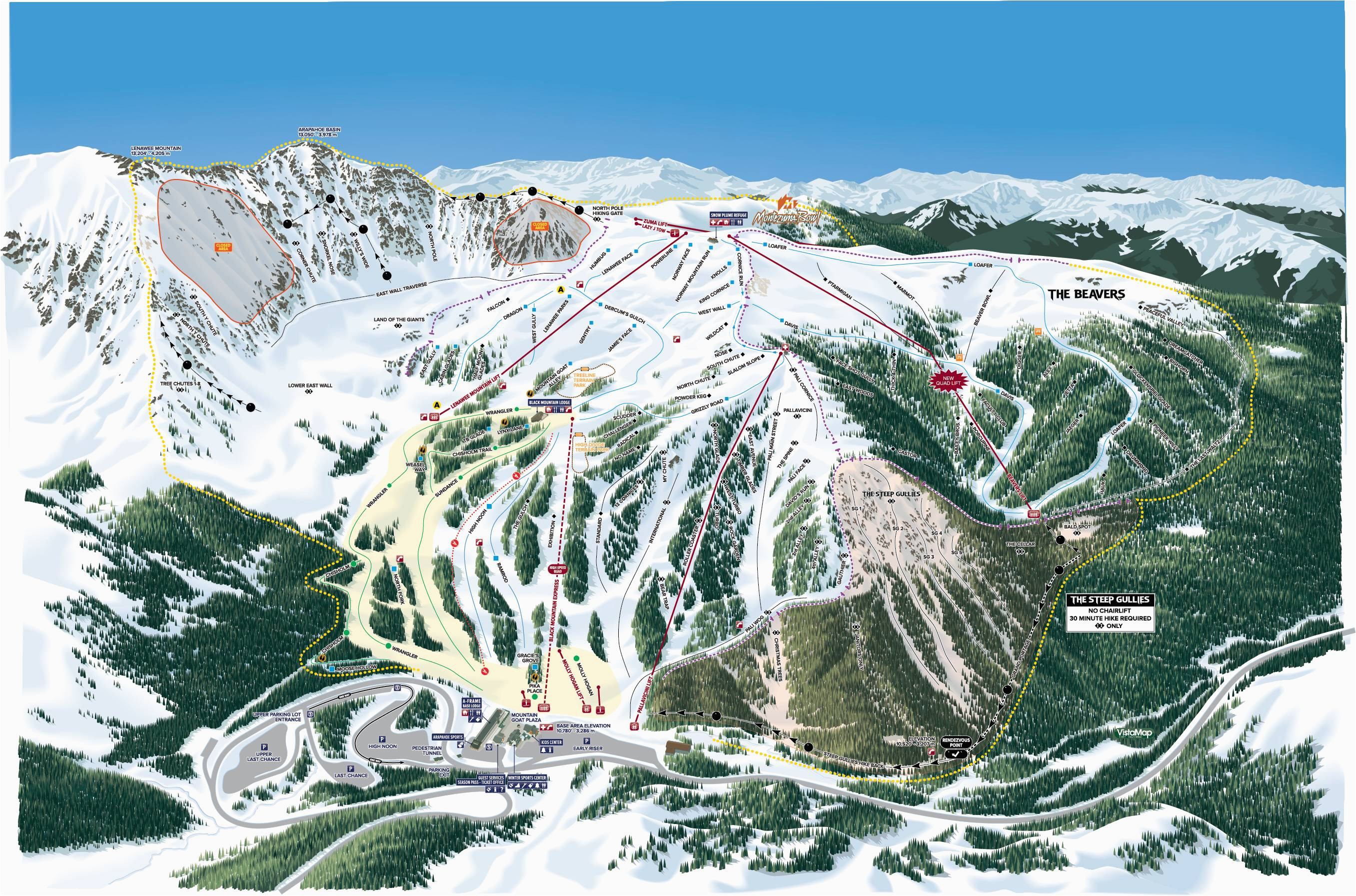 trail map arapahoe basin