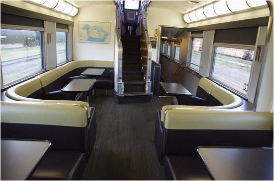 the canadian observation car lower level picture of via rail