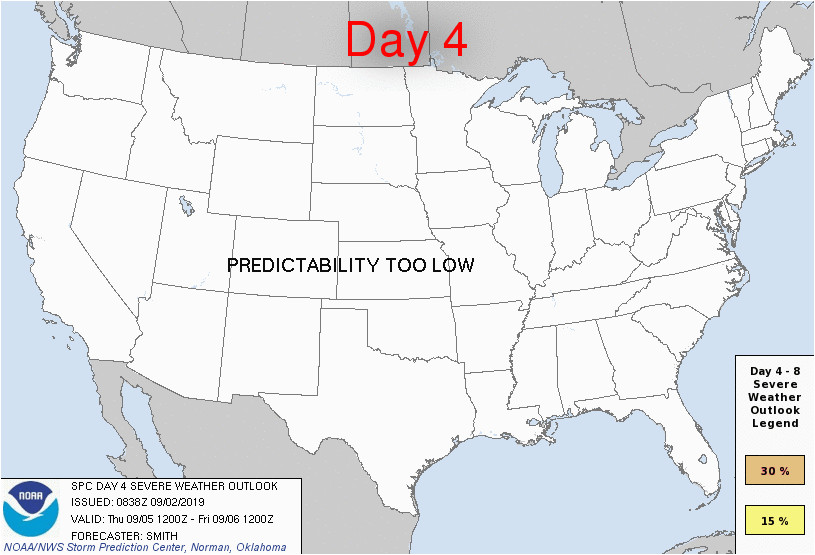 storm prediction center sep 1 2019 day 4 8 severe weather
