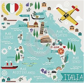 cartoon map of italy printable italian tidbits in 2019 italy