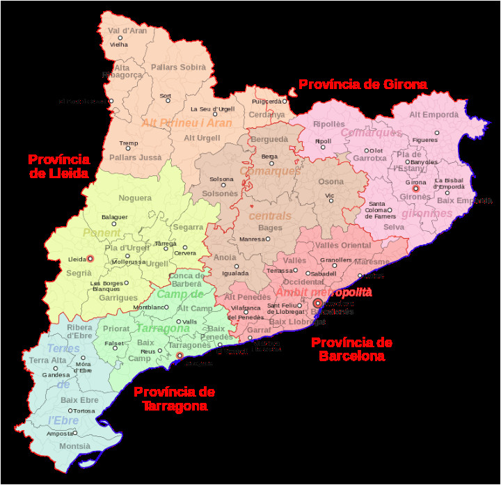 Catalan Spain Map