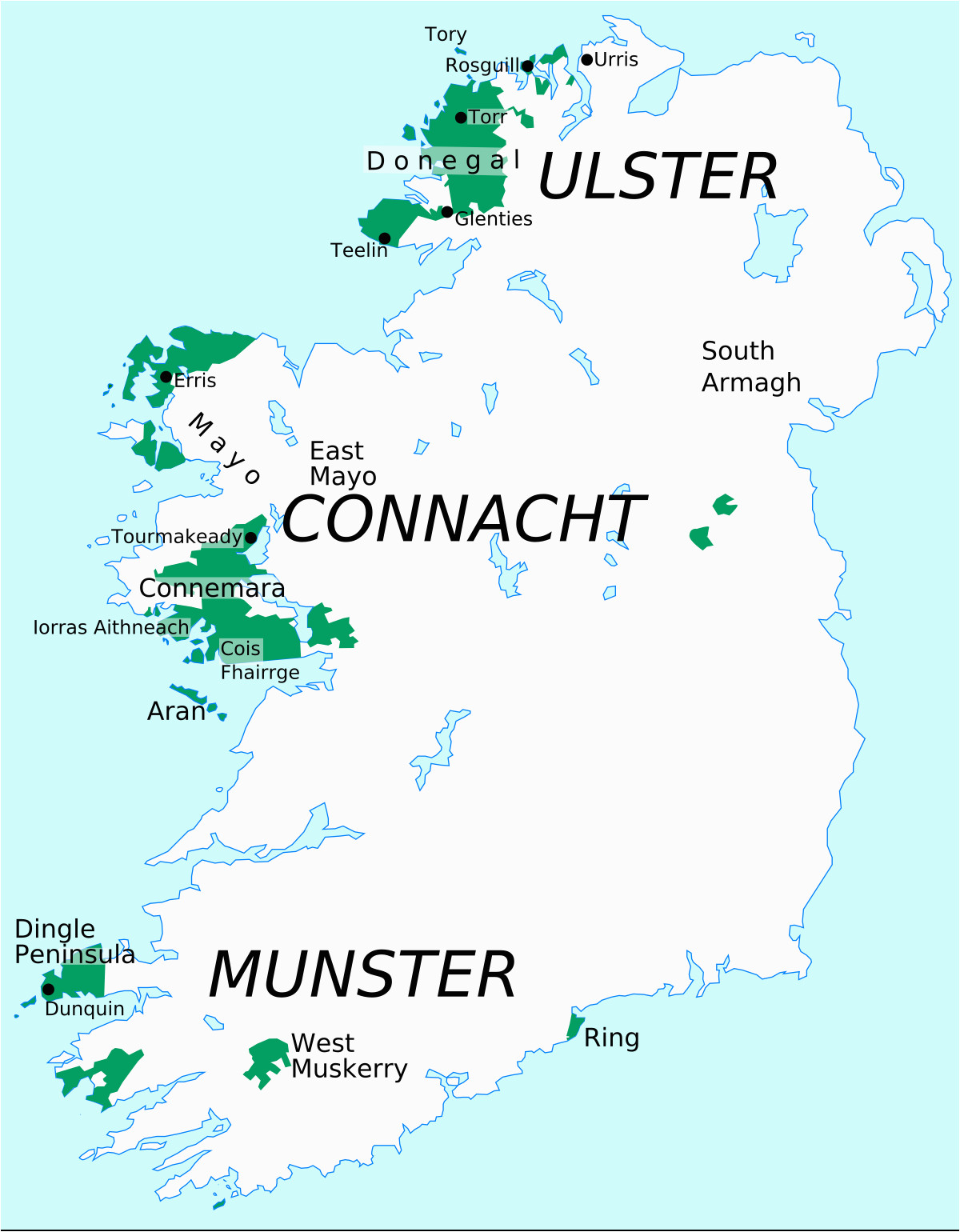 Clans Of Ireland Map Gaeltacht Wikipedia Of Clans Of Ireland Map 