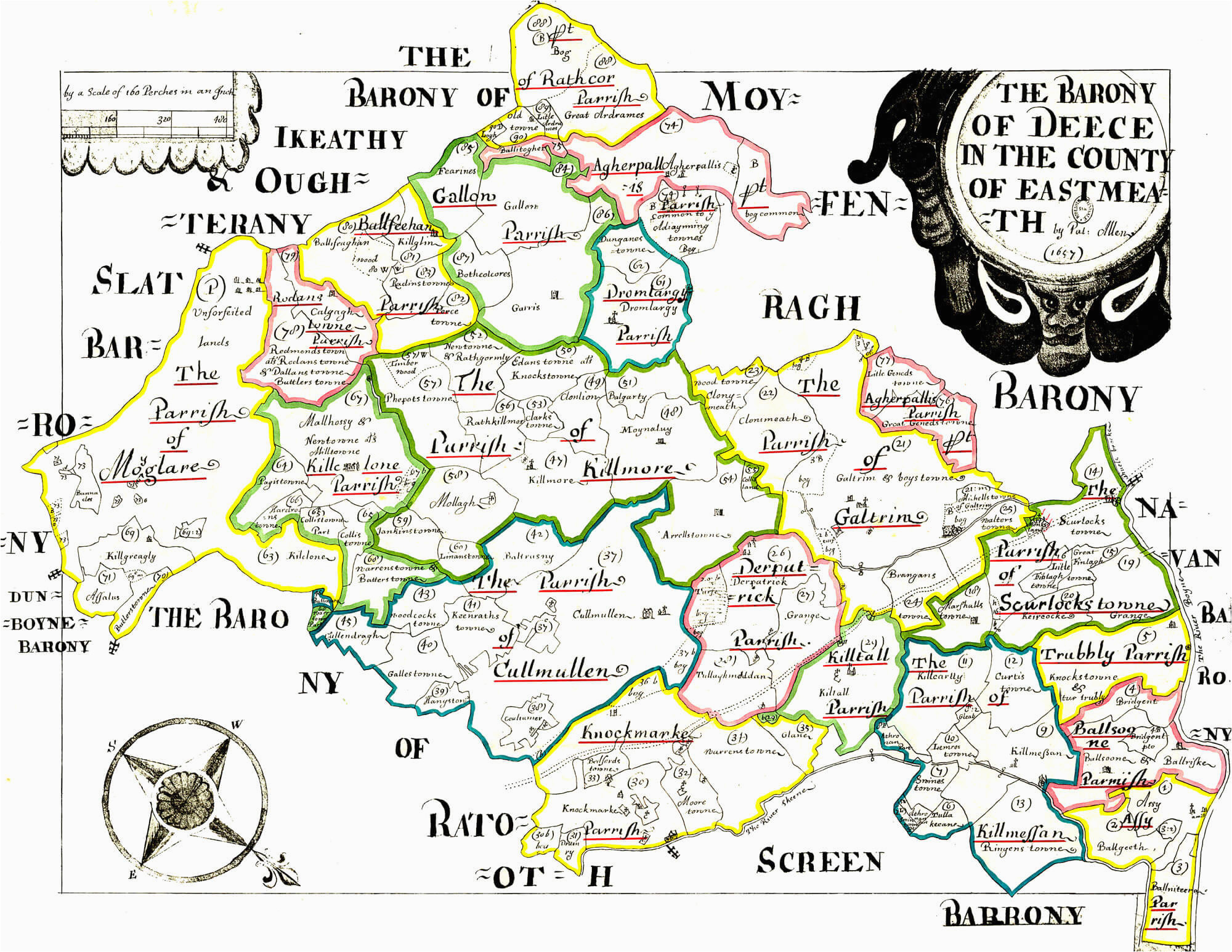 ireland barony maps county meath l brown collection