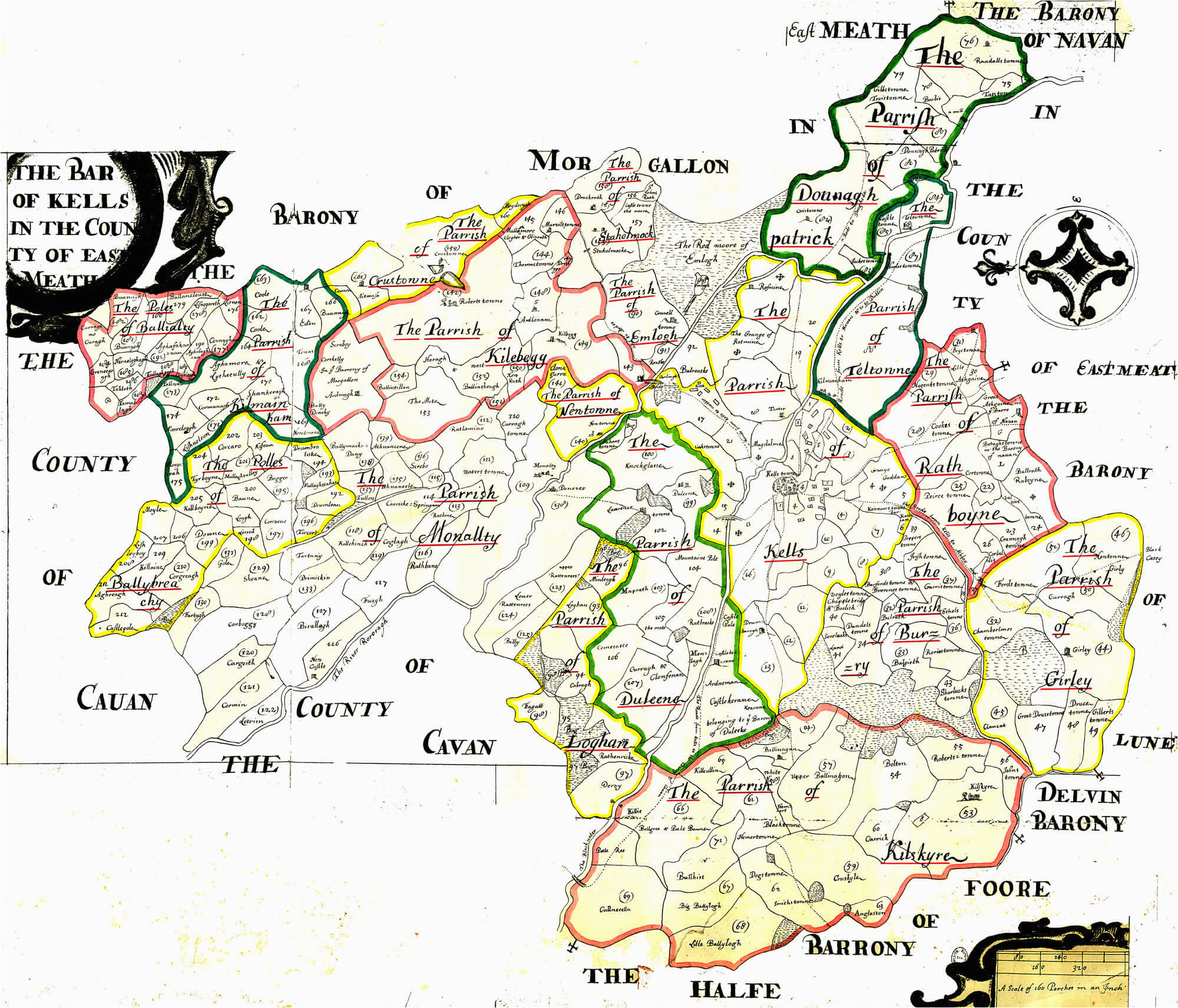 ireland barony maps county meath l brown collection