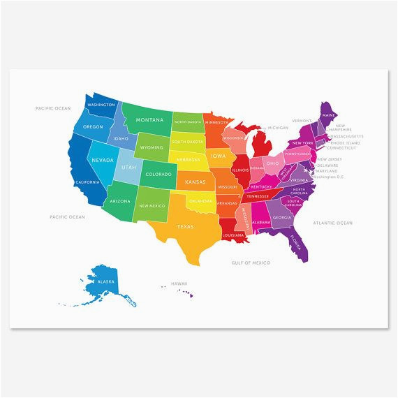 bright and colorful map of the united states englishmuffinshop on